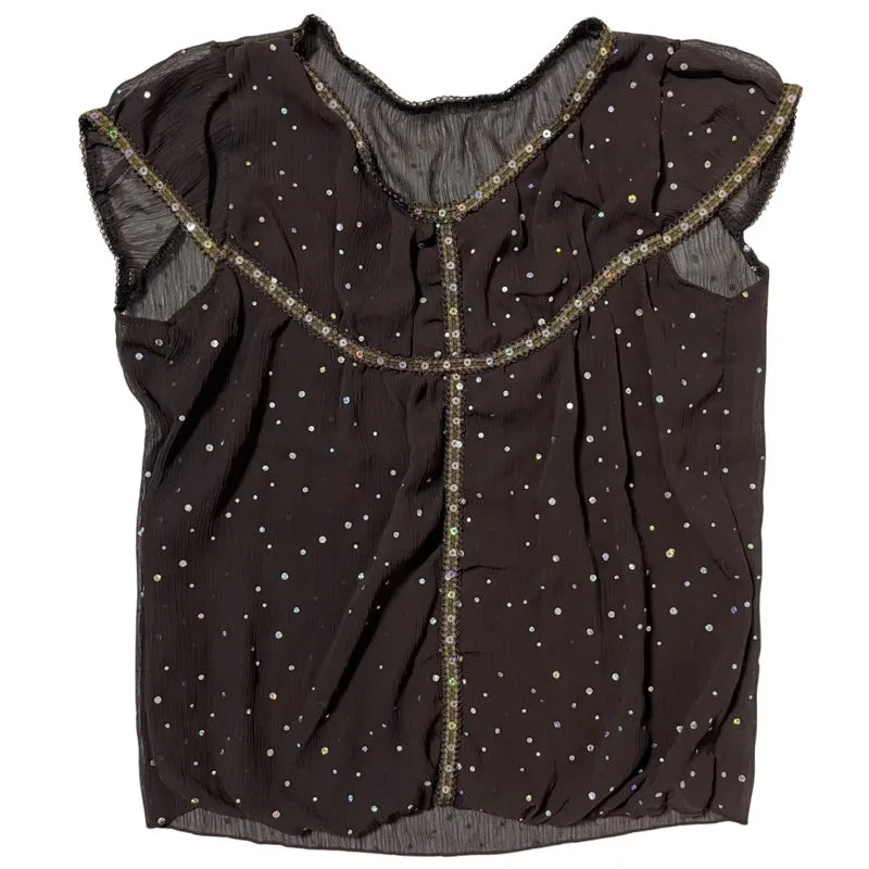 brown sheer top  photo 1