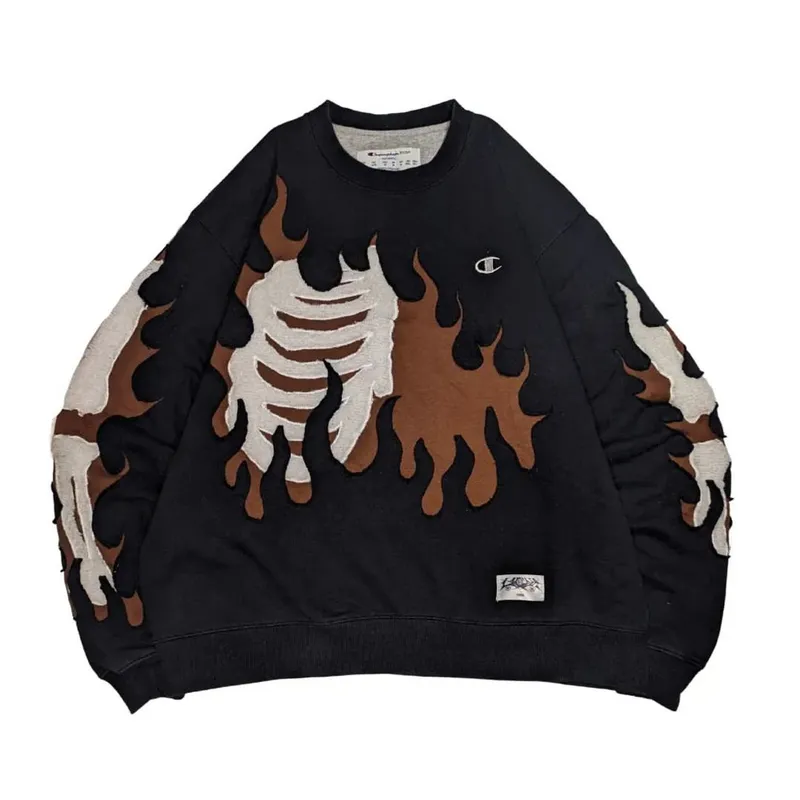 Champion Streetwear Reworked Sweatshirt Pria brown black photo 1