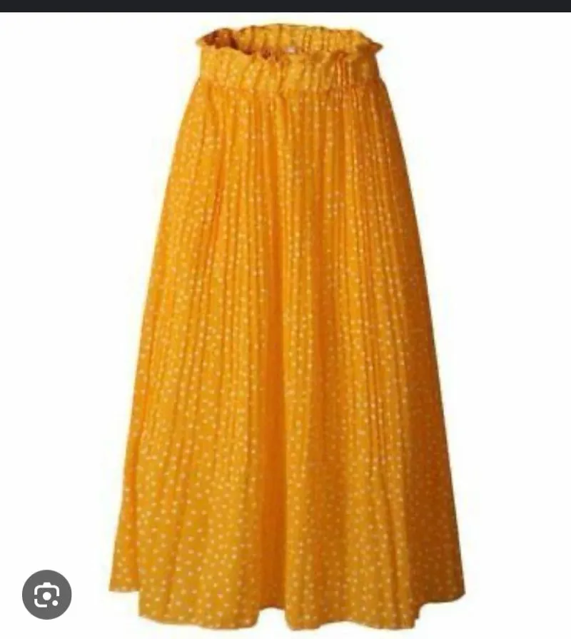 Rok plisket polka kuning photo 1