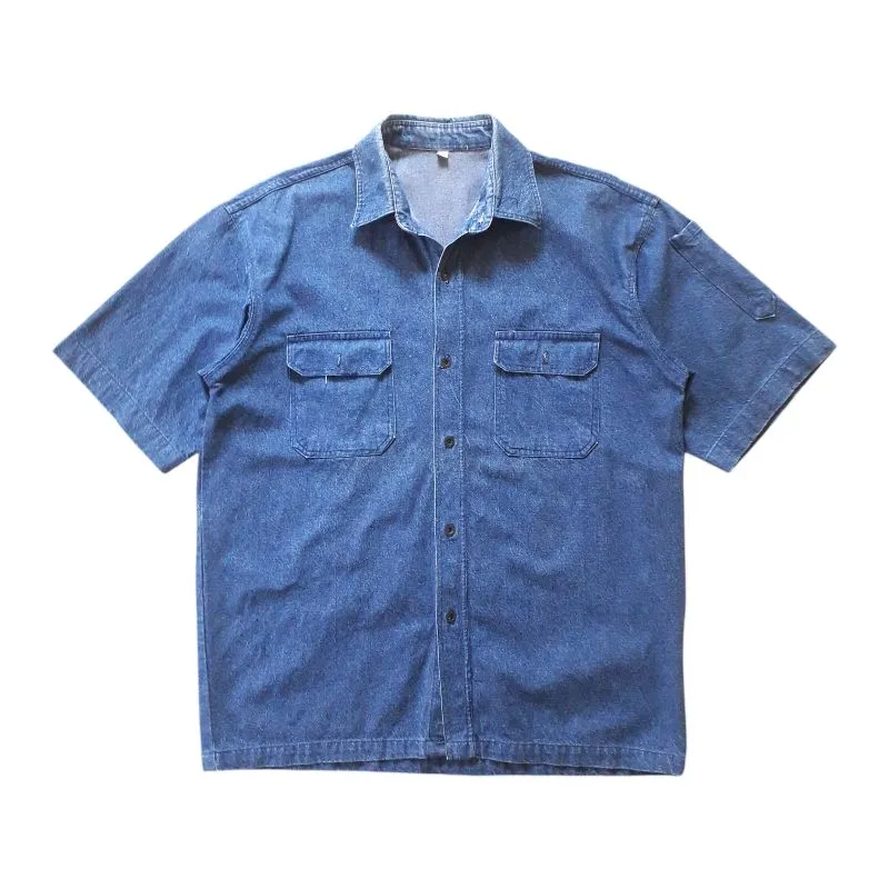 Fashion Short Sleeve Denim Tee Blue photo 1