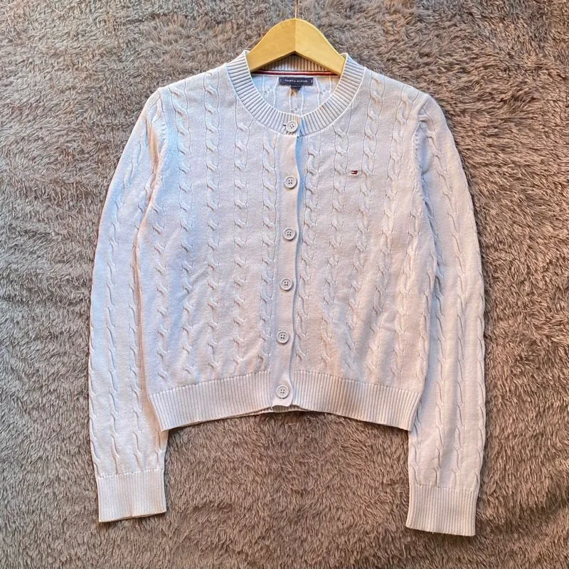 Cardigan Tommy Hilfiger Cable Knit baby blue photo 1
