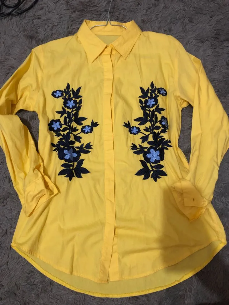 KEMEJA KOREA KUNING photo 1