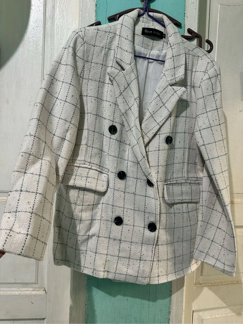 Blazer tweed kotak kotak photo 1