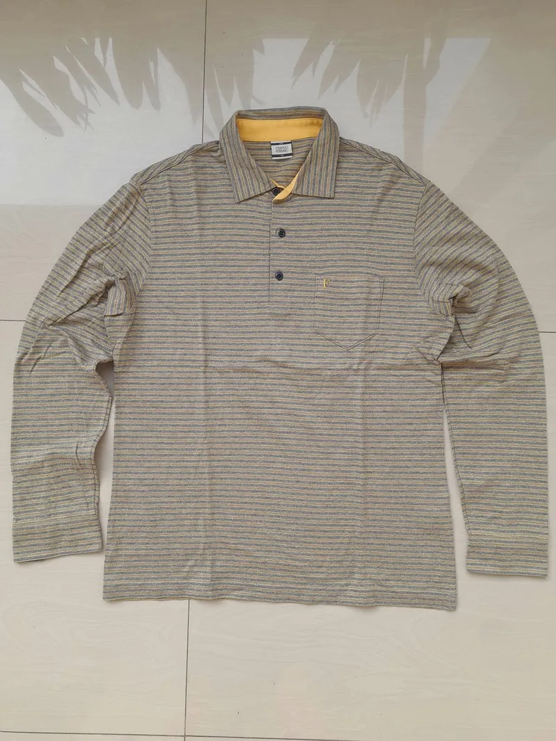 Streetwear Casual Polo shirt Pria green photo 1