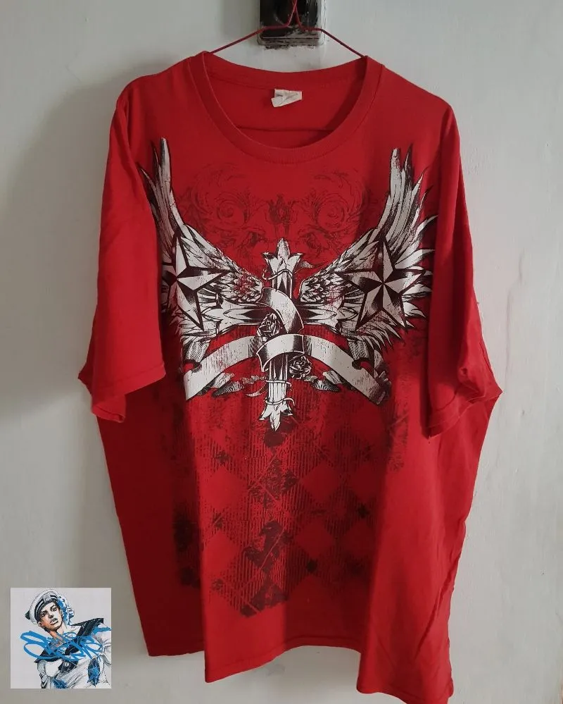 Wings cross grunge graphic  photo 1