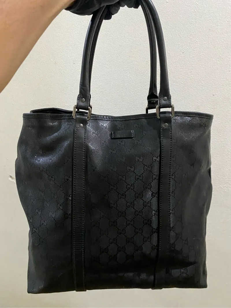 Tote bag gucci black pattern inpreme unisex original Preloved