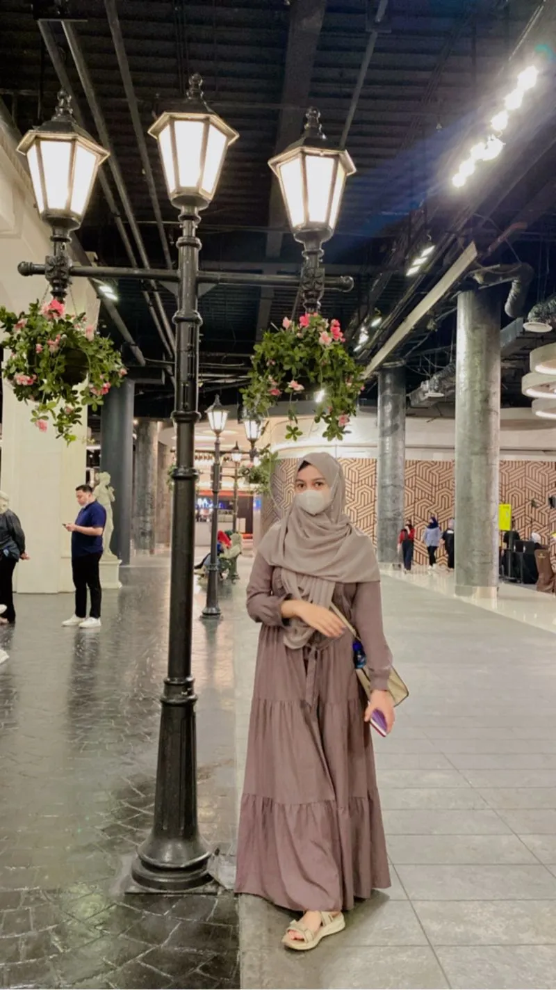 Gamis dress polosan warna abu abu  photo 1