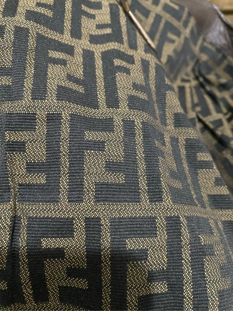 Tas fendi brown leather vintage handbag good quality