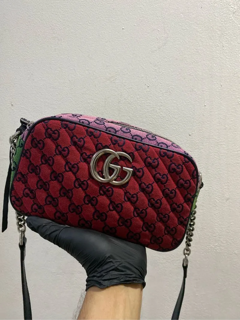 Slingbag gucci marmont matelasse multi colour rare good qual photo 1