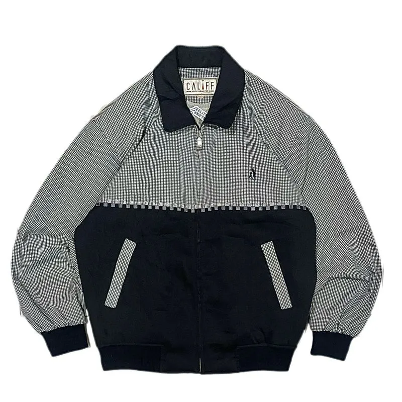 CALIFF Korean Plaid Harrington Casual Jacket photo 1