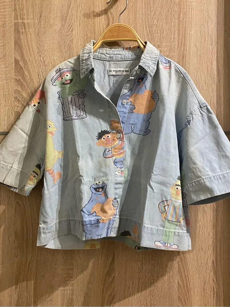 Pull & Bear x Sesame Street T-Shirt Denim photo 1