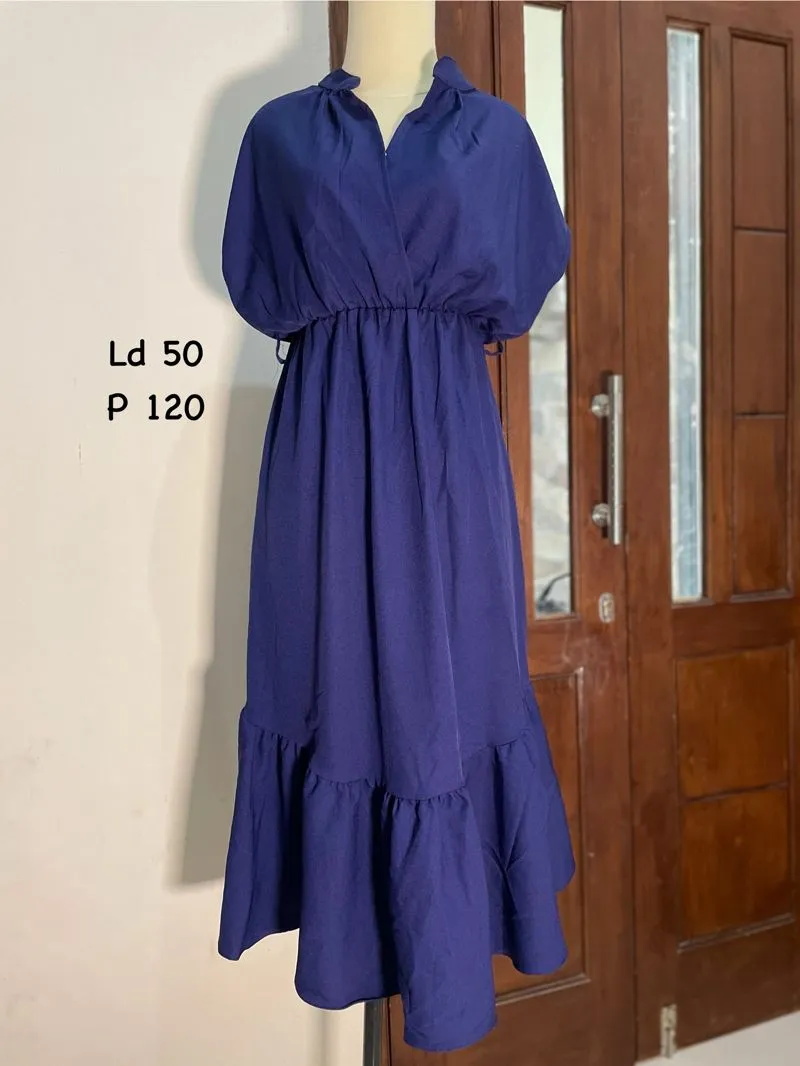 Dress navy wanita photo 1