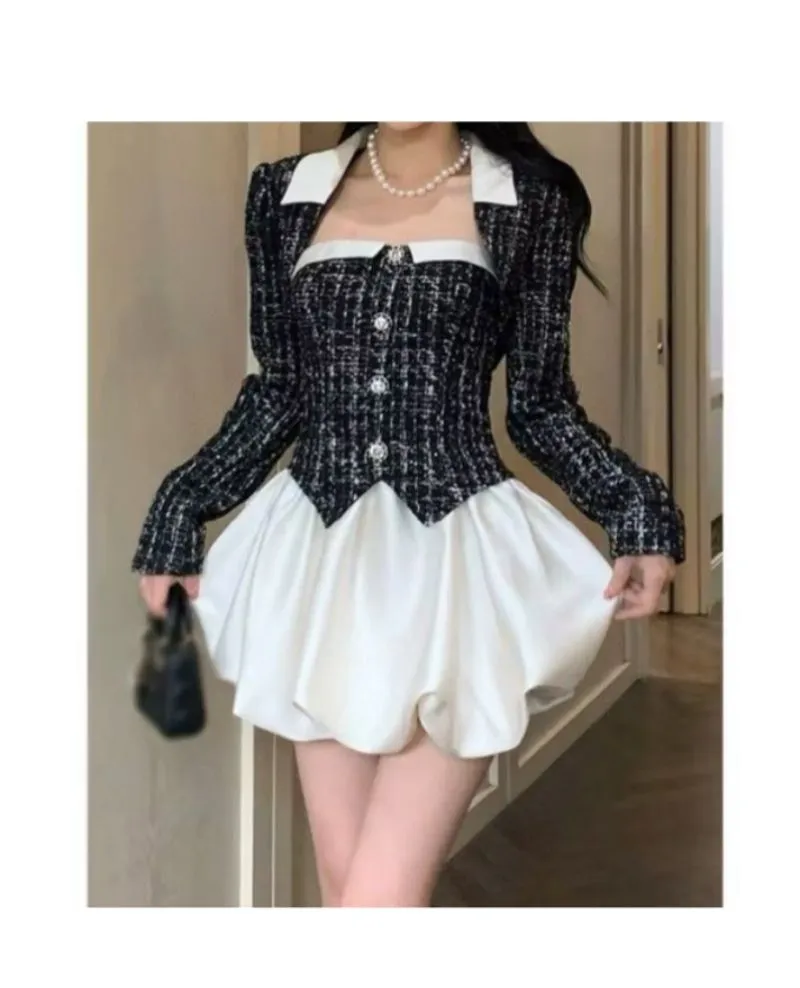 one set karina tweed impor, korean style photo 1