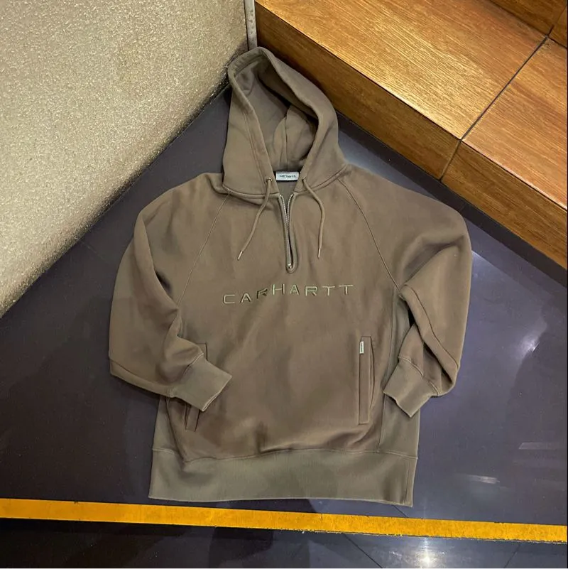 CARHARTT HOODED ALFRED HALF ZIP SWEAT Preloved