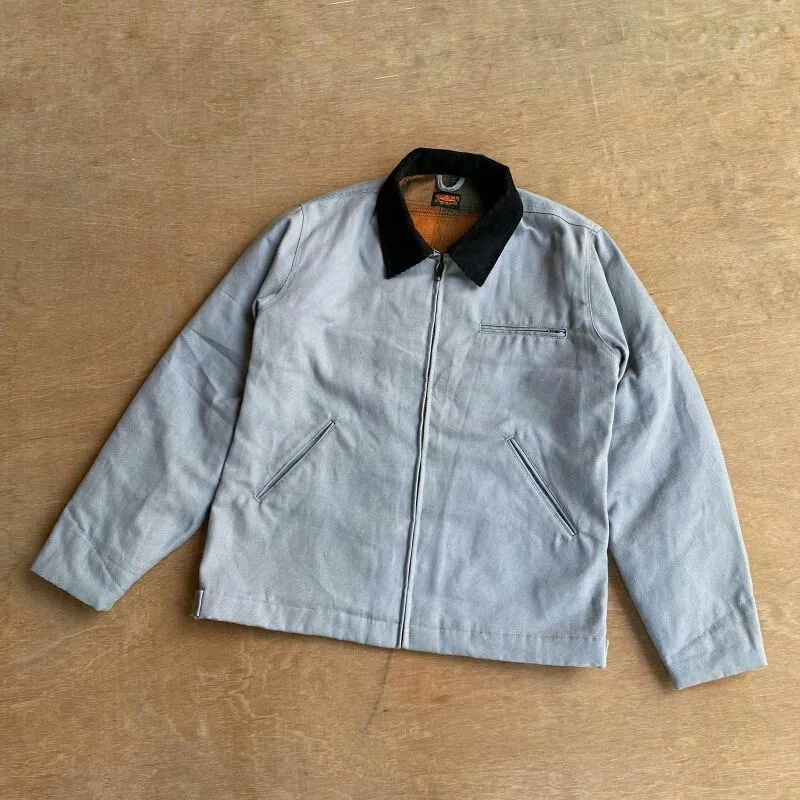 Mens duck Detroit work jacket gray photo 1