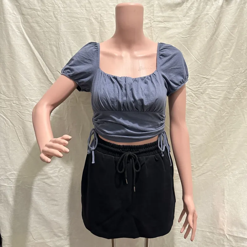 Hollister Casual Crop top Wanita blue photo 1