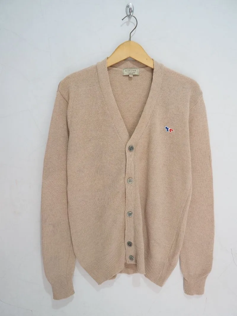 MAISON KITSUNE TRICOLOR FOX PATCH CARDIGAN photo 1