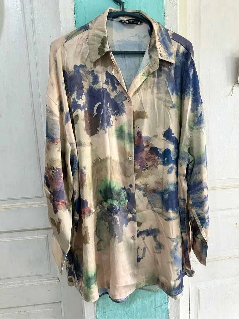 Kemeja abstrak zara photo 1