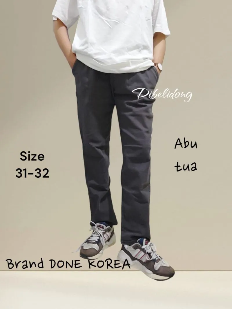 Celana panjang chino abu photo 1
