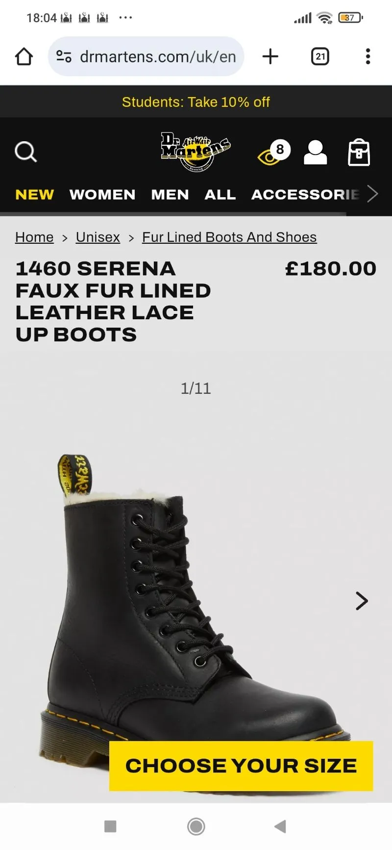 DR MARTENS 1460 Serena Docmart Made in Thailand Preloved