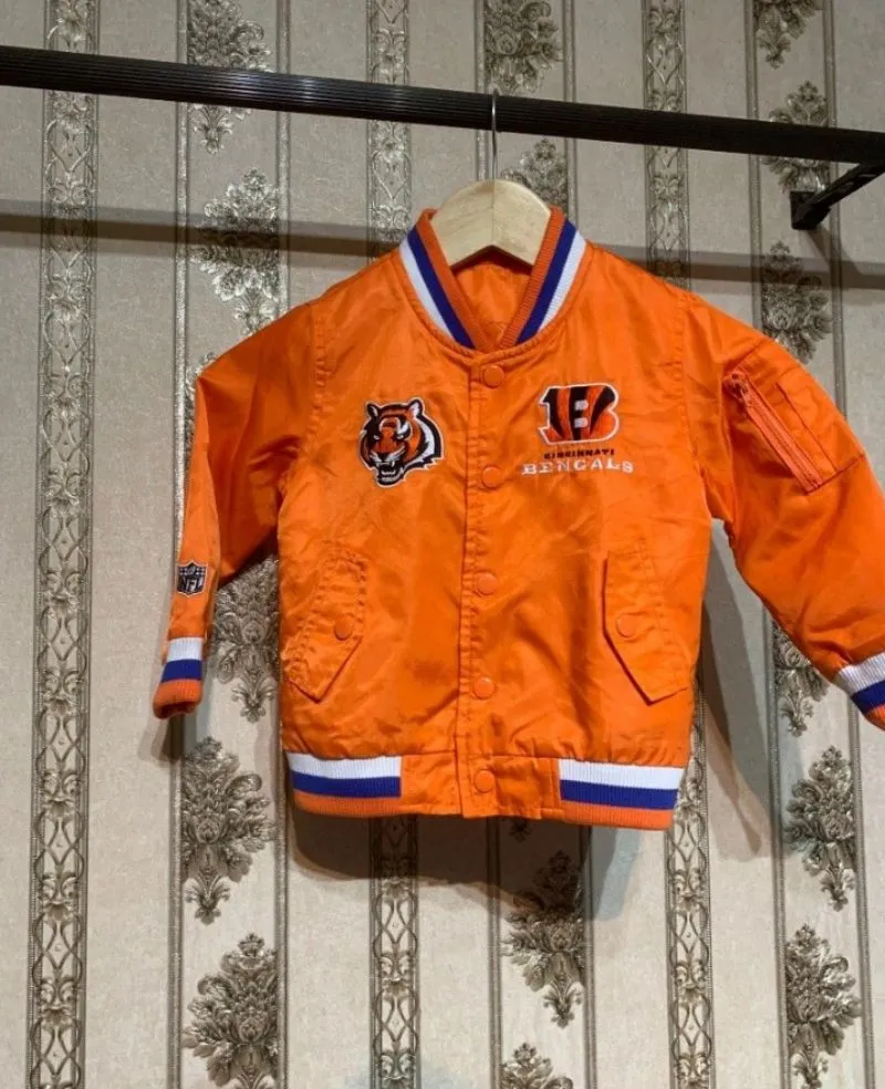 YOUTH BOMBER JACKET NFL BENGALS TEAM photo 1