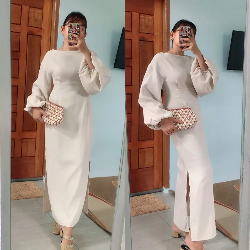 balloon sleeve maxi dress photo 1