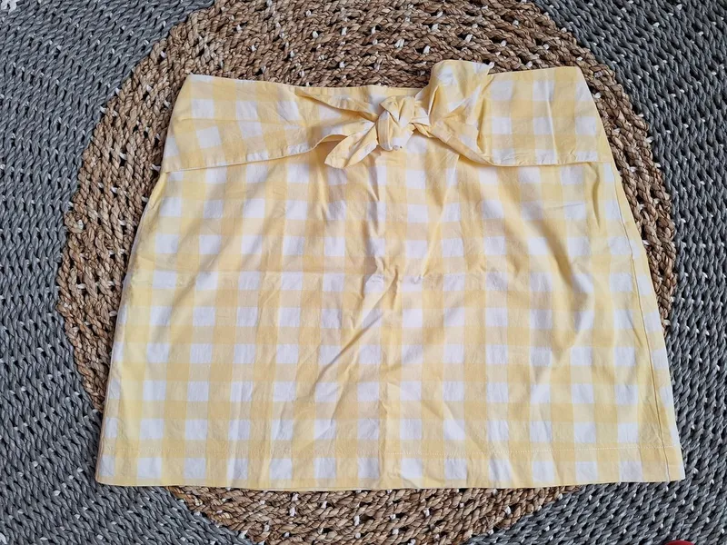 Mango Casual Mini skirt Wanita white yellow photo 1