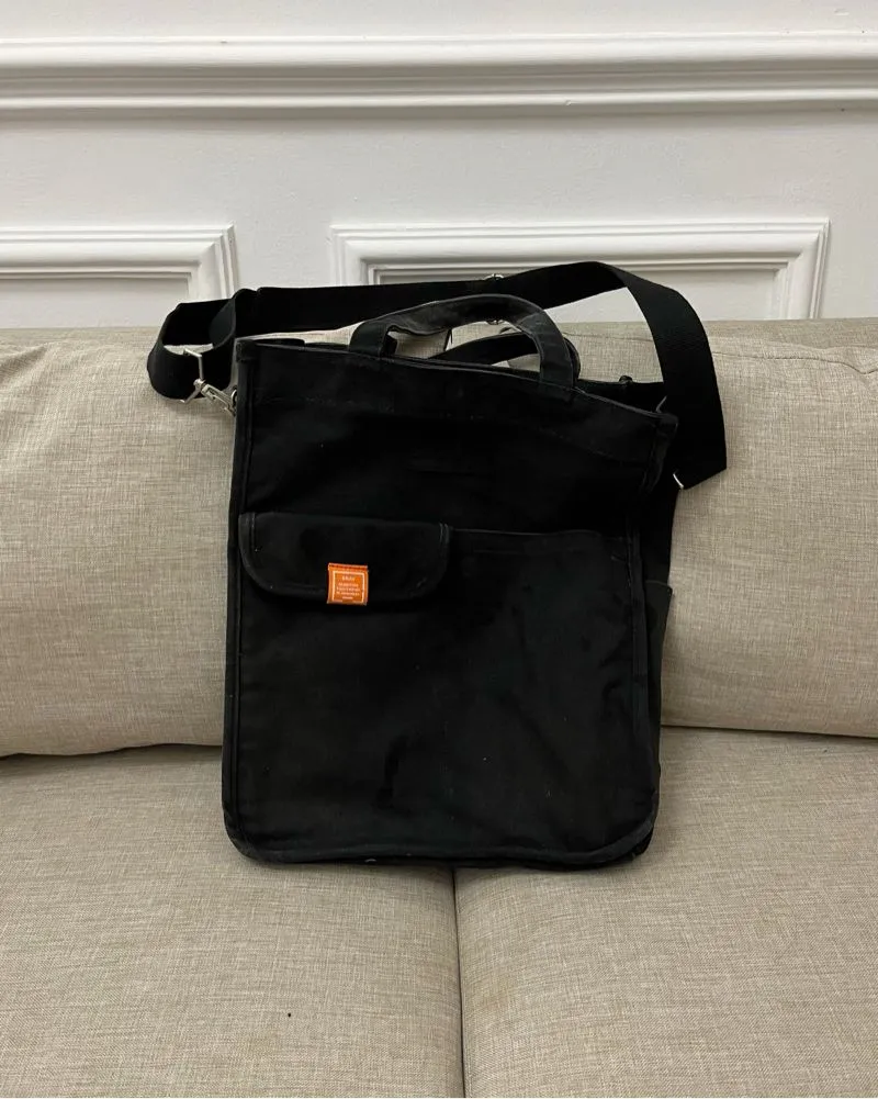 Sling bag full black fashion denim photo 1