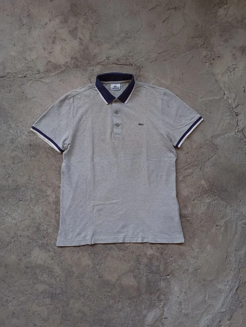 Lacoste Twin Taped Poloshirt Grey photo 1