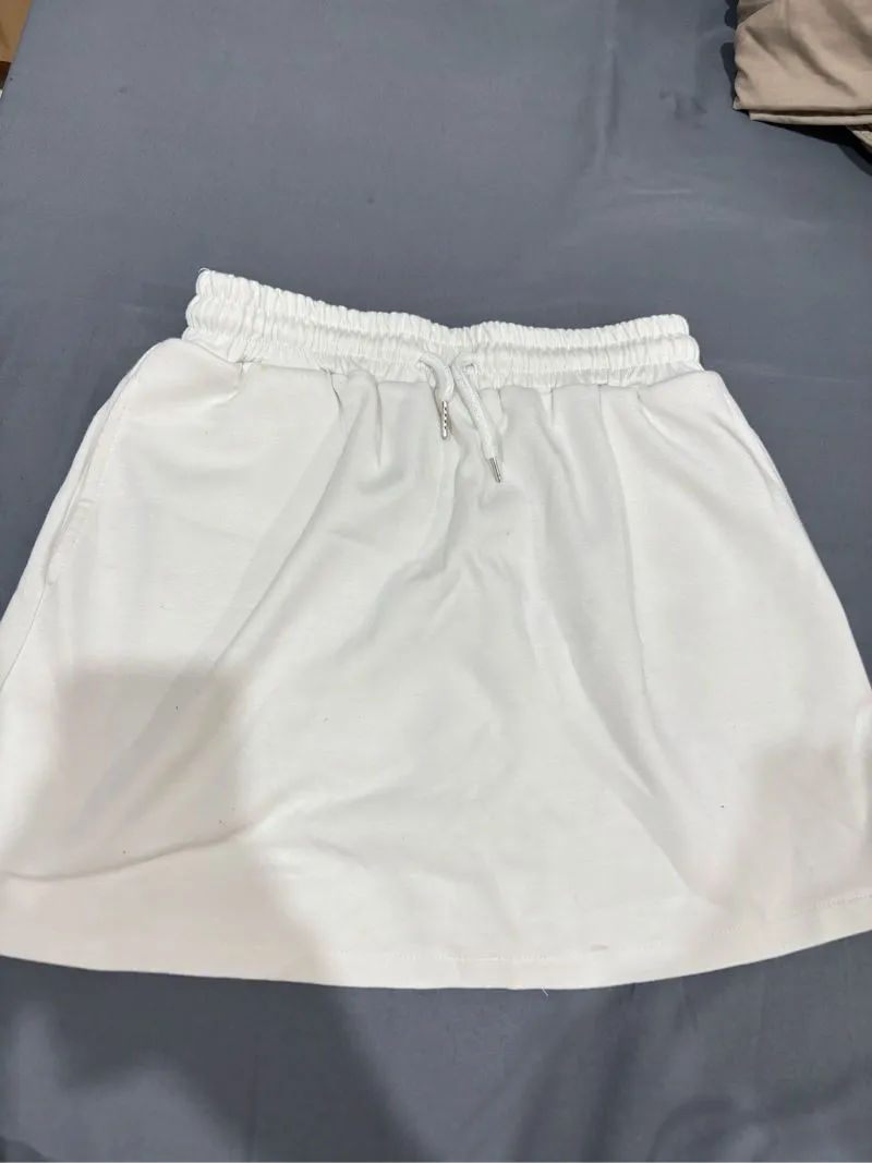 White Coquette Mini Skirt with Bow Print photo 1