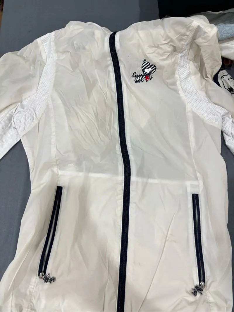 Snoopy White Windbreaker with Black Zipper photo 1