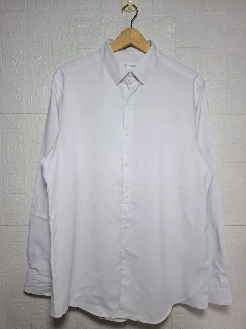 kemeja zara L/kemeja casual/kemeja putih/kemeja formal/secon photo 1
