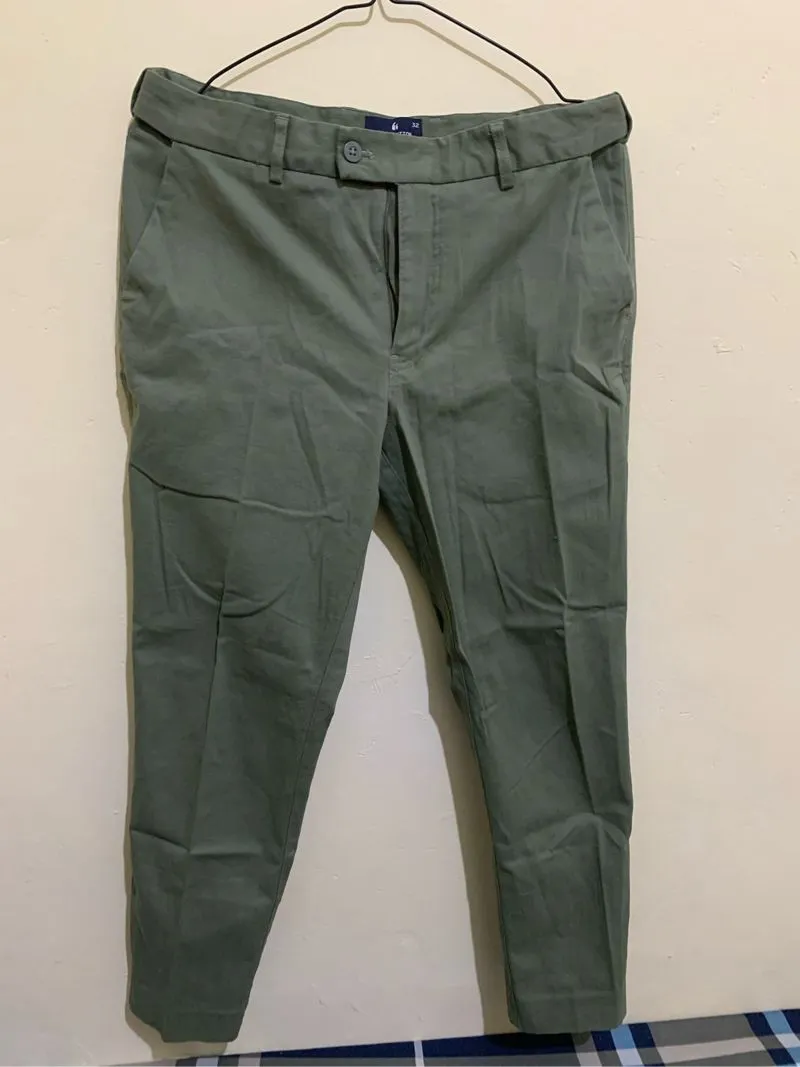Celana ankle pants Hijau photo 1
