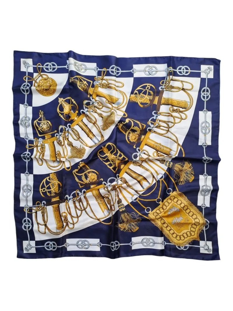 Navy Cliquetes Vintage Scarf photo 1