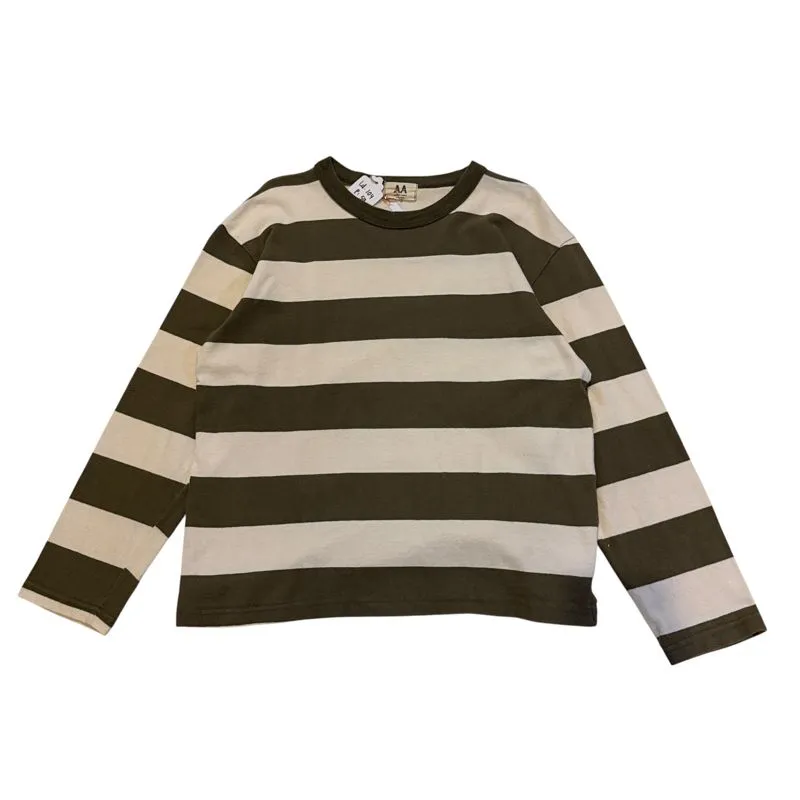 Olive Creme Striped Longsleeve Sweater Top Kaos Lengan Panja photo 1
