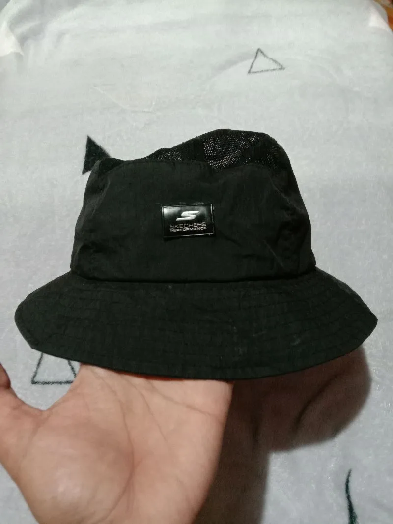 Topi Bucket Hat Brand Skechers Second Original hitam