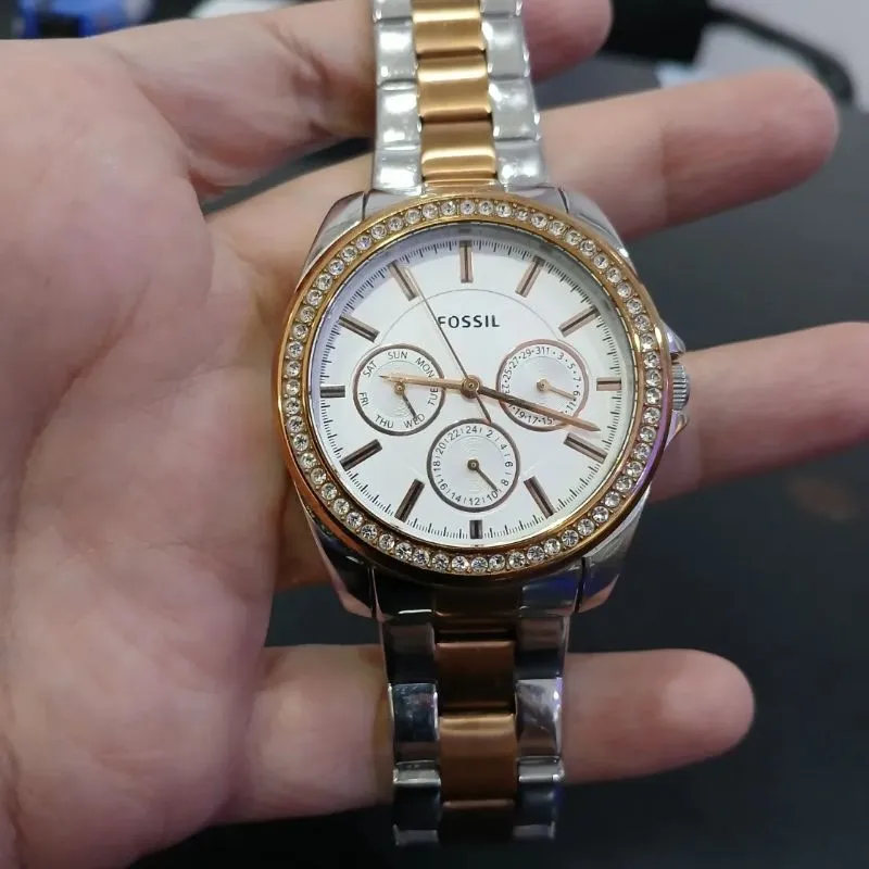 Fossil Luxury Casual Wanita gold silver photo 1