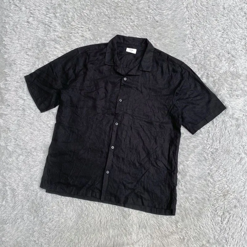 Topten Open Collar Shirt Kemeja Linen Short Sleeve photo 1