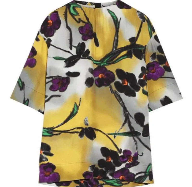 Marni Vintage Luxury Blouse Wanita yellow photo 1