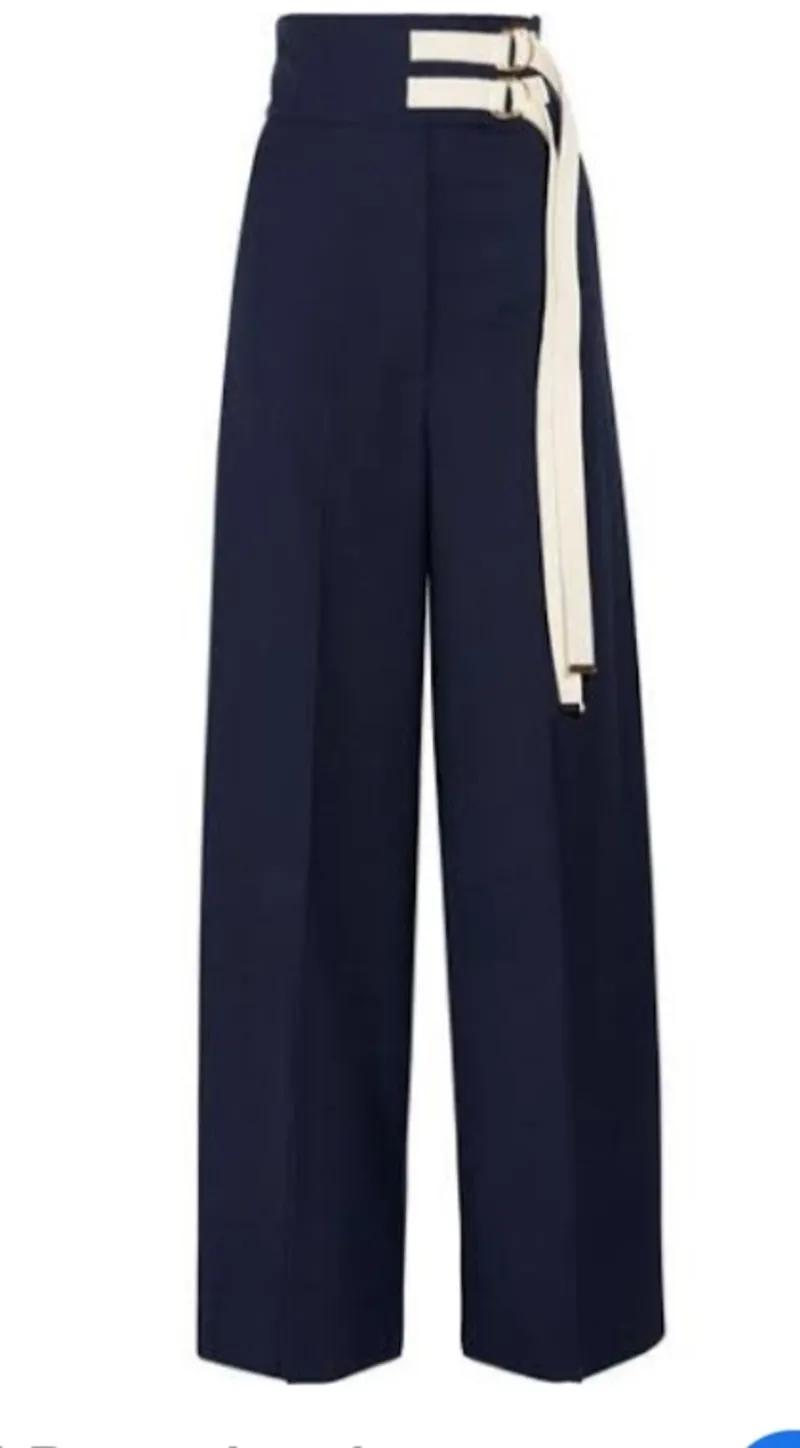 Marni Luxury Avant Garde Flare pants Wanita navy photo 1