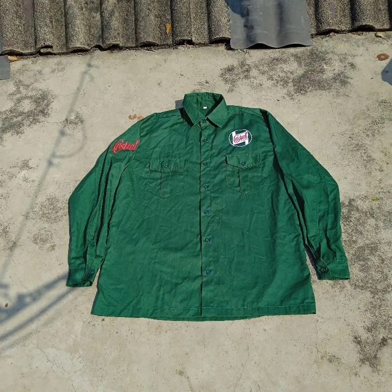 Kemeja Workshirt Castrol Vintage Original Jumbo XXL photo 1