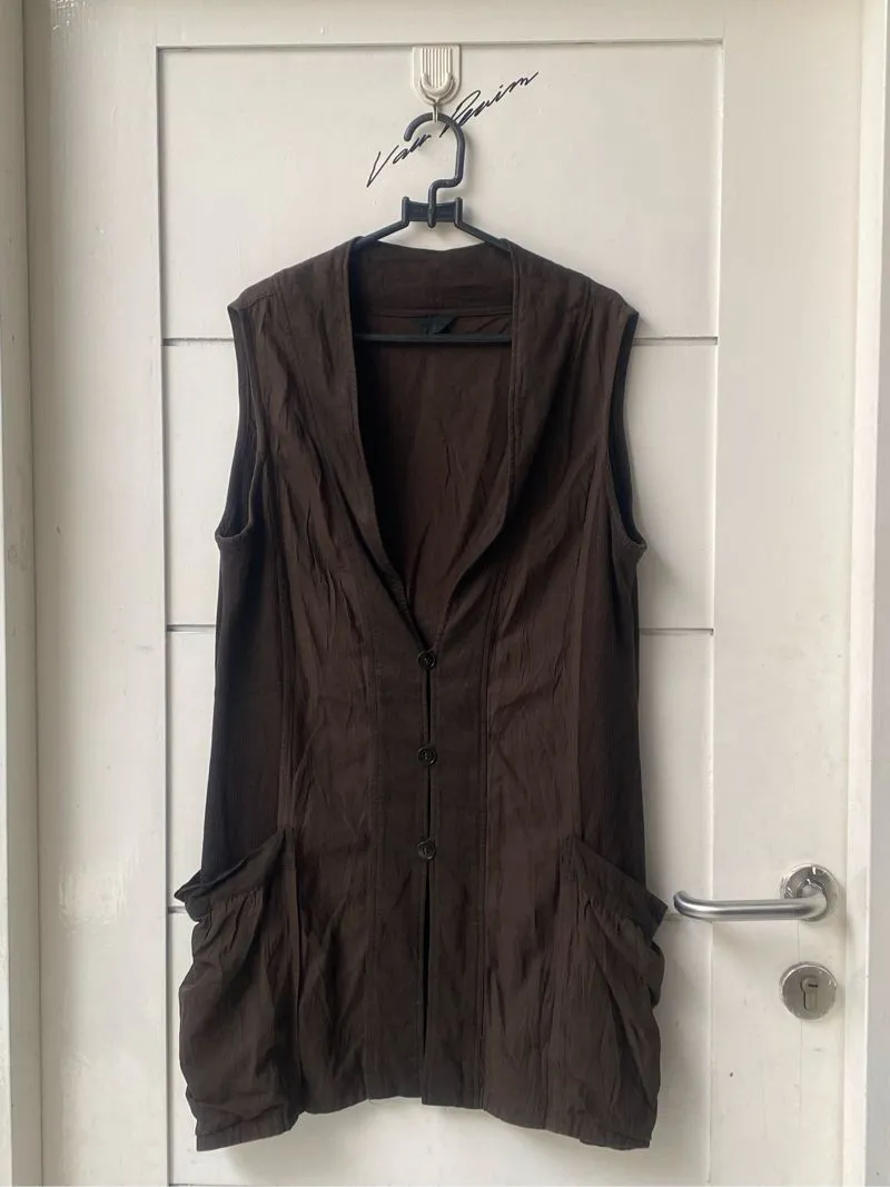 POUR DEUX Yohji Yamamoto Brown Vest photo 1