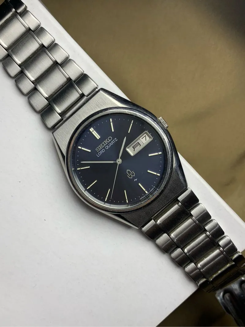 Seiko Lord quartz deep blue dial photo 1