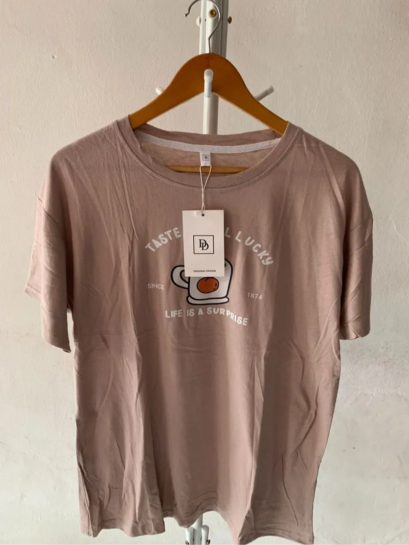 kaos import coklat muda photo 1