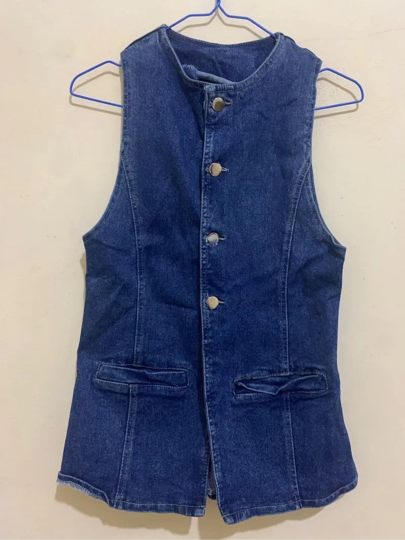 Vest Denim Rompi Denim Wanita photo 1