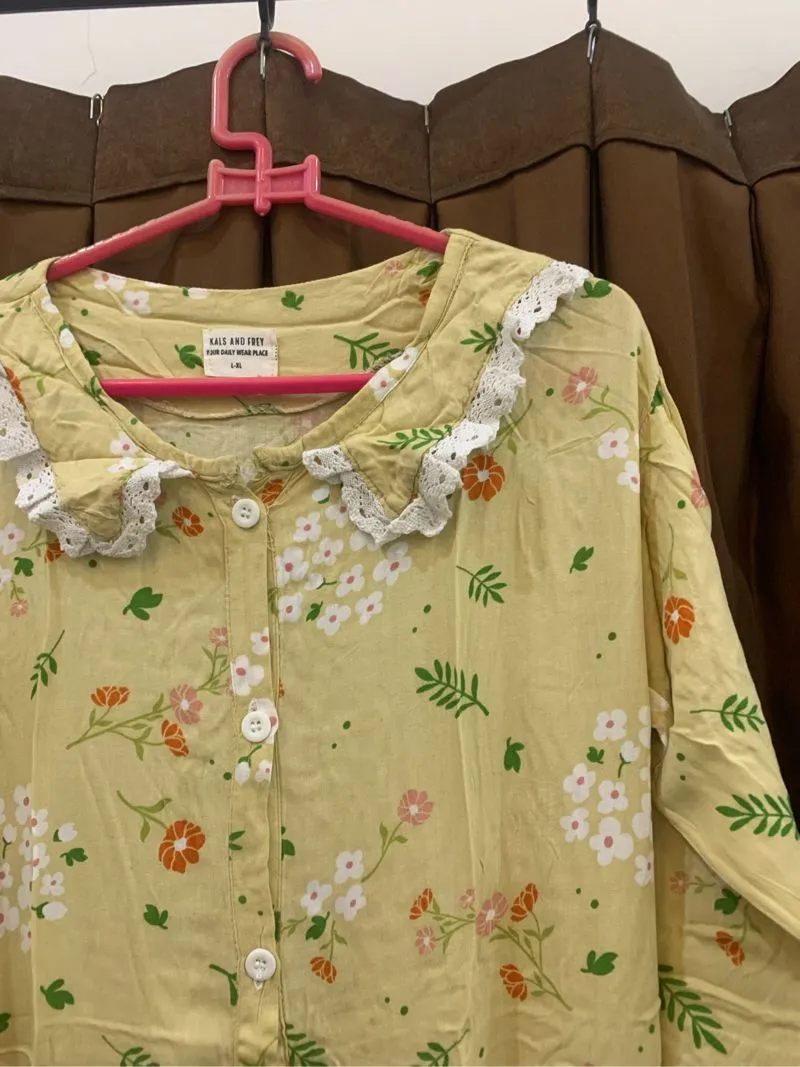 kalsandfrey L-XL tunik midi dress baby yellow kuning pastel  photo 1