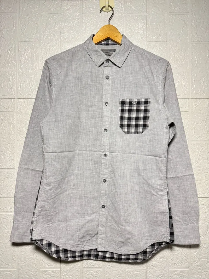 kemeja calvin klein S/kemeja 2tone/kemeja fashion/casual shi photo 1