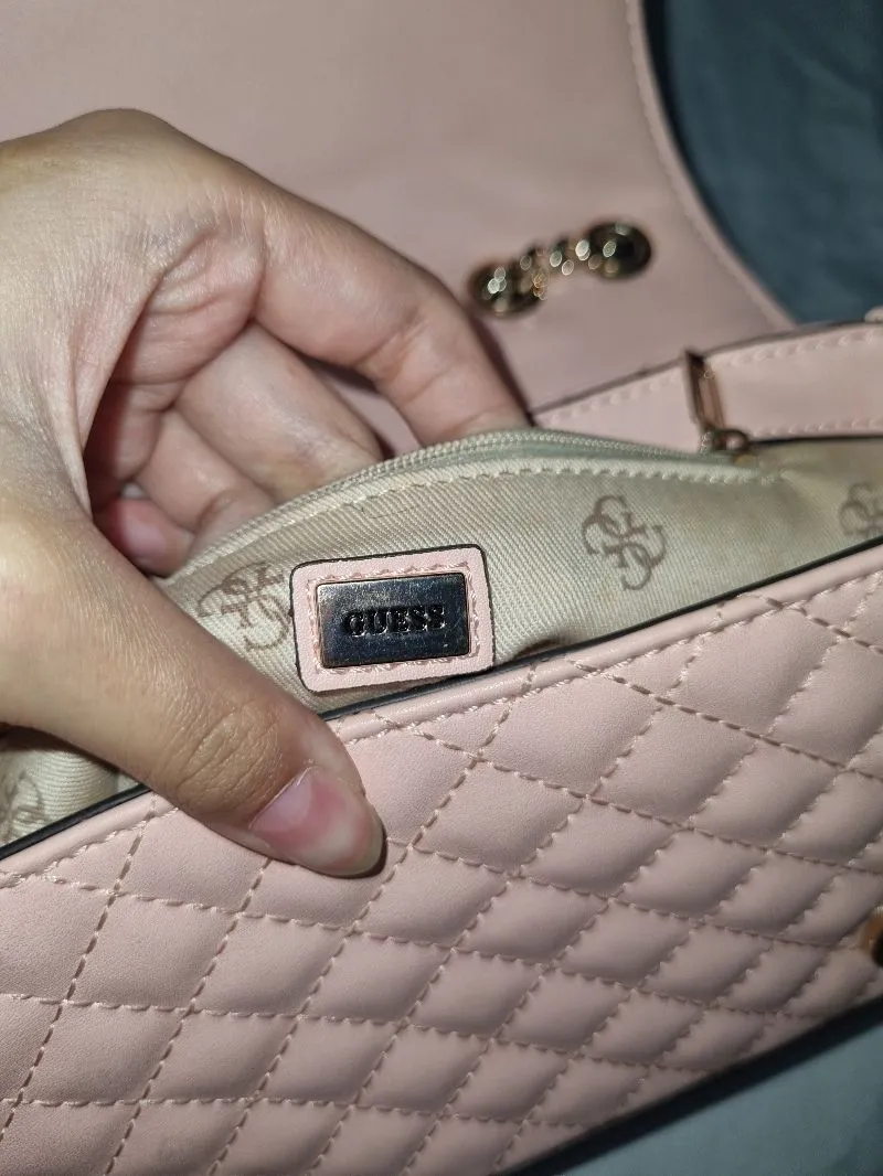 Tas selempang, shoulder bag guess pink original