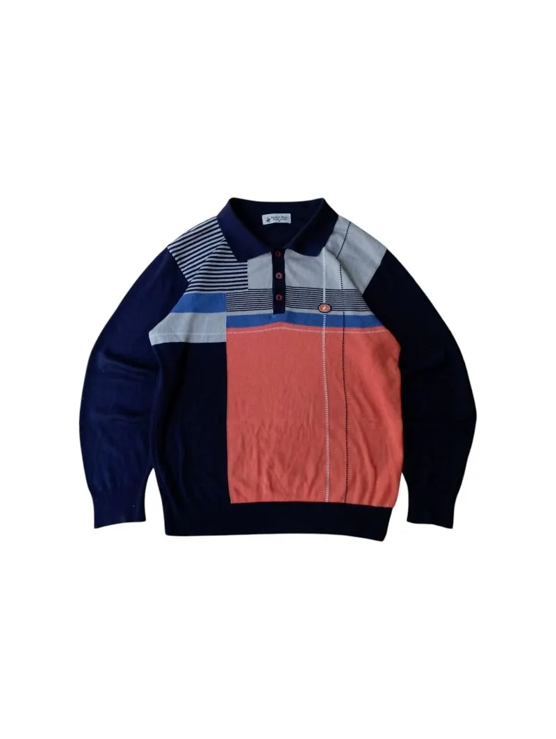 Beverly Hills Polo Club Casual Sweater Pria orange navy photo 1