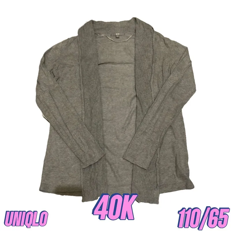 Uniqlo Casual Cardigan Wanita gray photo 1